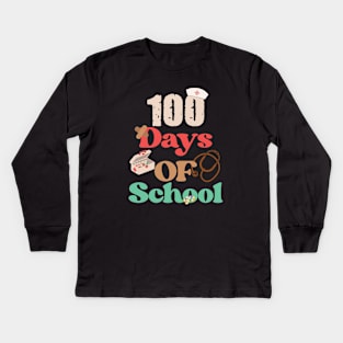 100 Days Of School Nurse Kids Long Sleeve T-Shirt